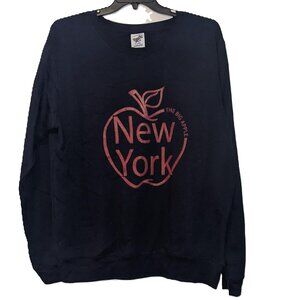 NWT Women's Pacific & CO Classic Sweatshirt New York Navy Blue